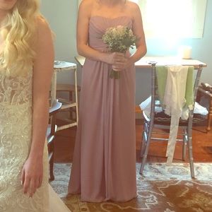 David's Bridal strapless bridesmaid dress- size 6